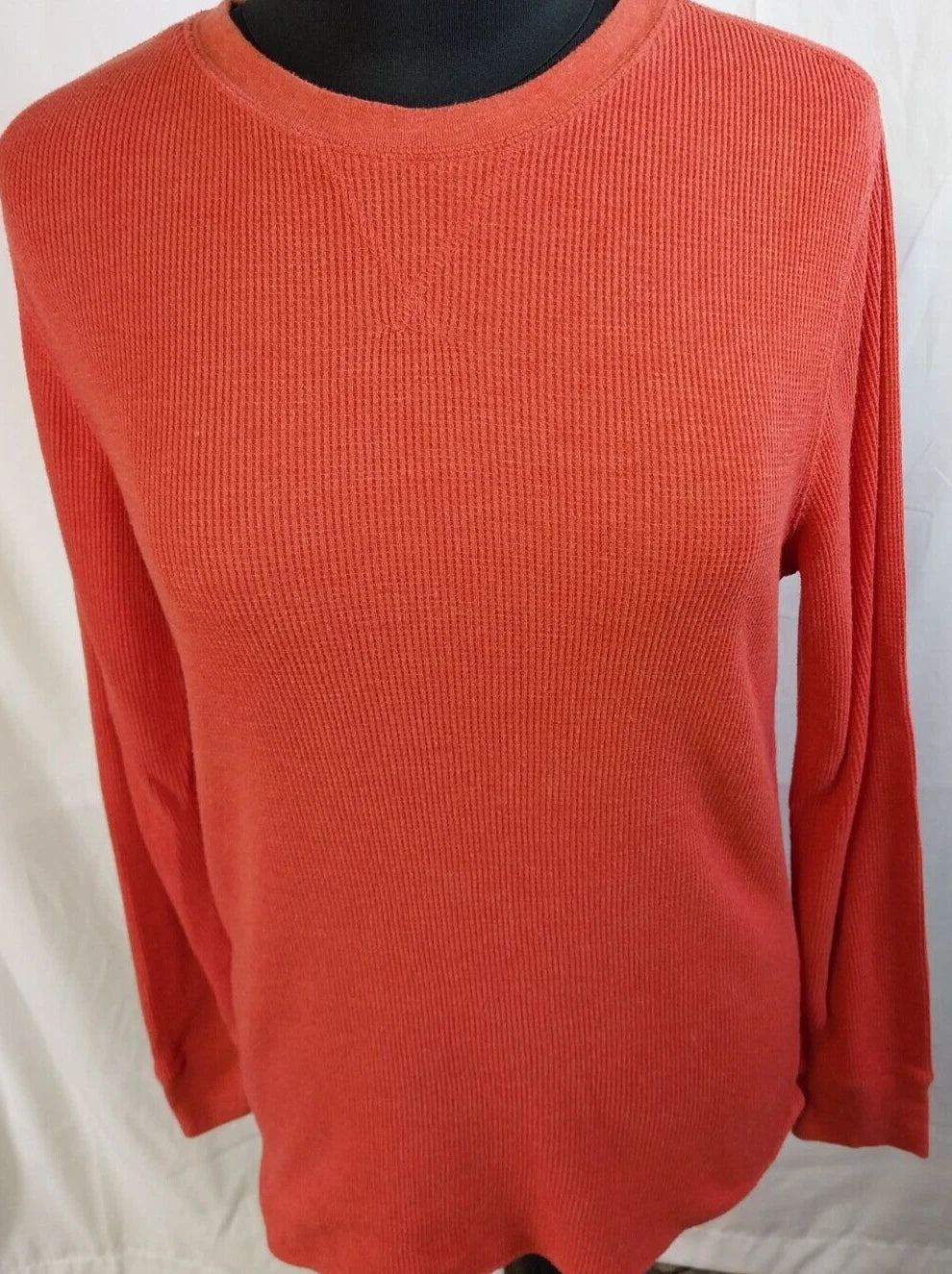 Gap Mens Waffle Knit Thermal Cut Shirt Size Medium Long Sleeve burnt orange Unisex T-shirt, Sweatshirt, Hoodie, Long Sleeve Tee - T-Shirt, Sweatshirt, Hoodie