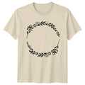 Elegant Minimalist Flower Wreath T-Shirt Botanical Wreath Floral Birthday Gift Unisex T-shirt, Sweatshirt, Hoodie, Long Sleeve Tee - T-Shirt, Sweatshirt, Hoodie