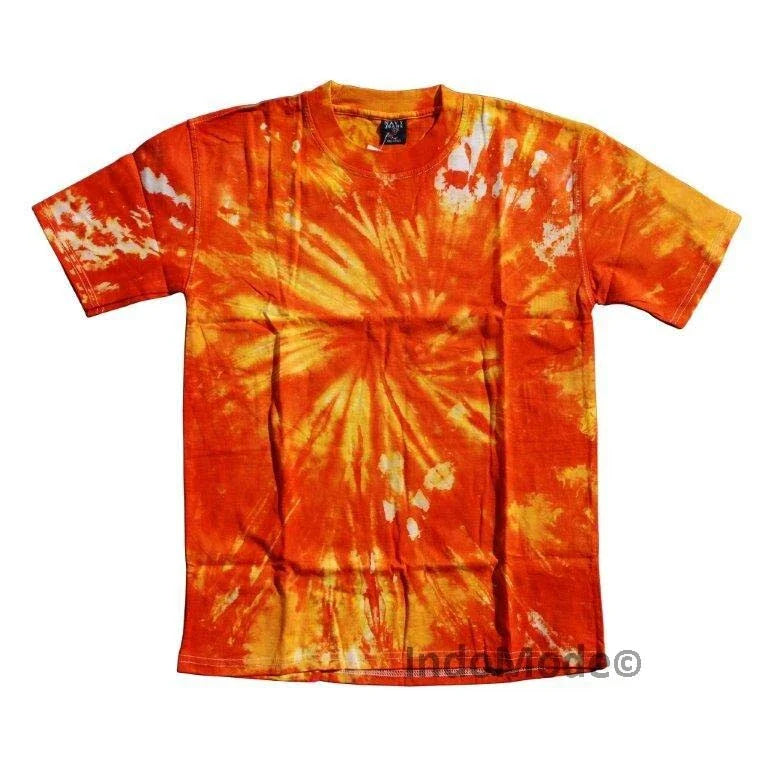 Orange Tie-dye Unique T-shirt Trendy Artistic Vibrant Colors Unisex T-shirt, Sweatshirt, Hoodie, Long Sleeve Tee - T-Shirt, Sweatshirt, Hoodie