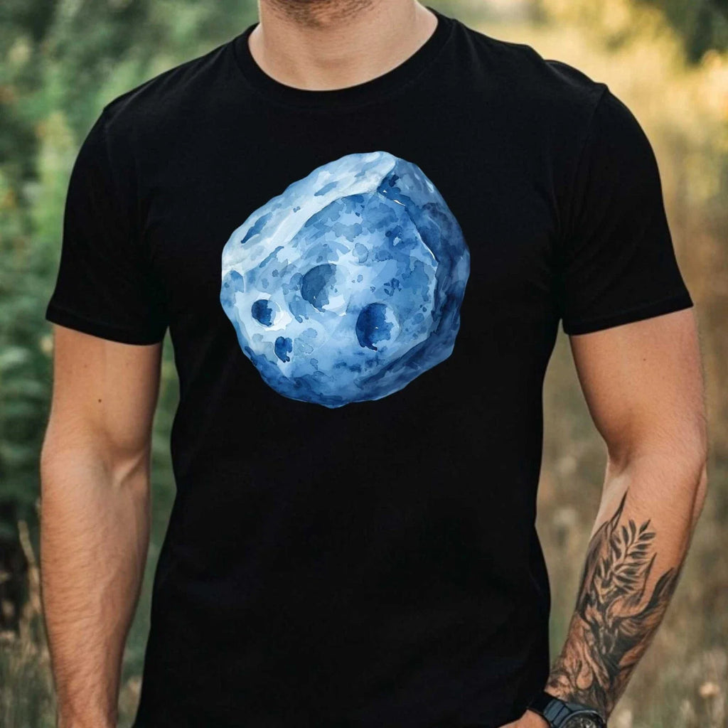 Mens Watercolour Asteroid Motif Cotton T-Shirt Size XS to 5XL Unisex T-shirt, Sweatshirt, Hoodie, Long Sleeve Tee - T-Shirt, Sweatshirt, Hoodie