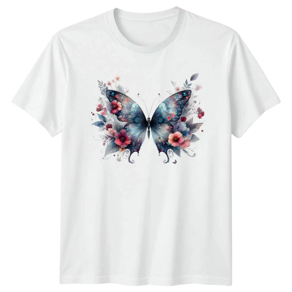 Enchanted Butterfly Floral Nature Mens Womens Graphic Tee Shirt Unisex T-shirt, Sweatshirt, Hoodie, Long Sleeve Tee - T-Shirt, Sweatshirt, Hoodie