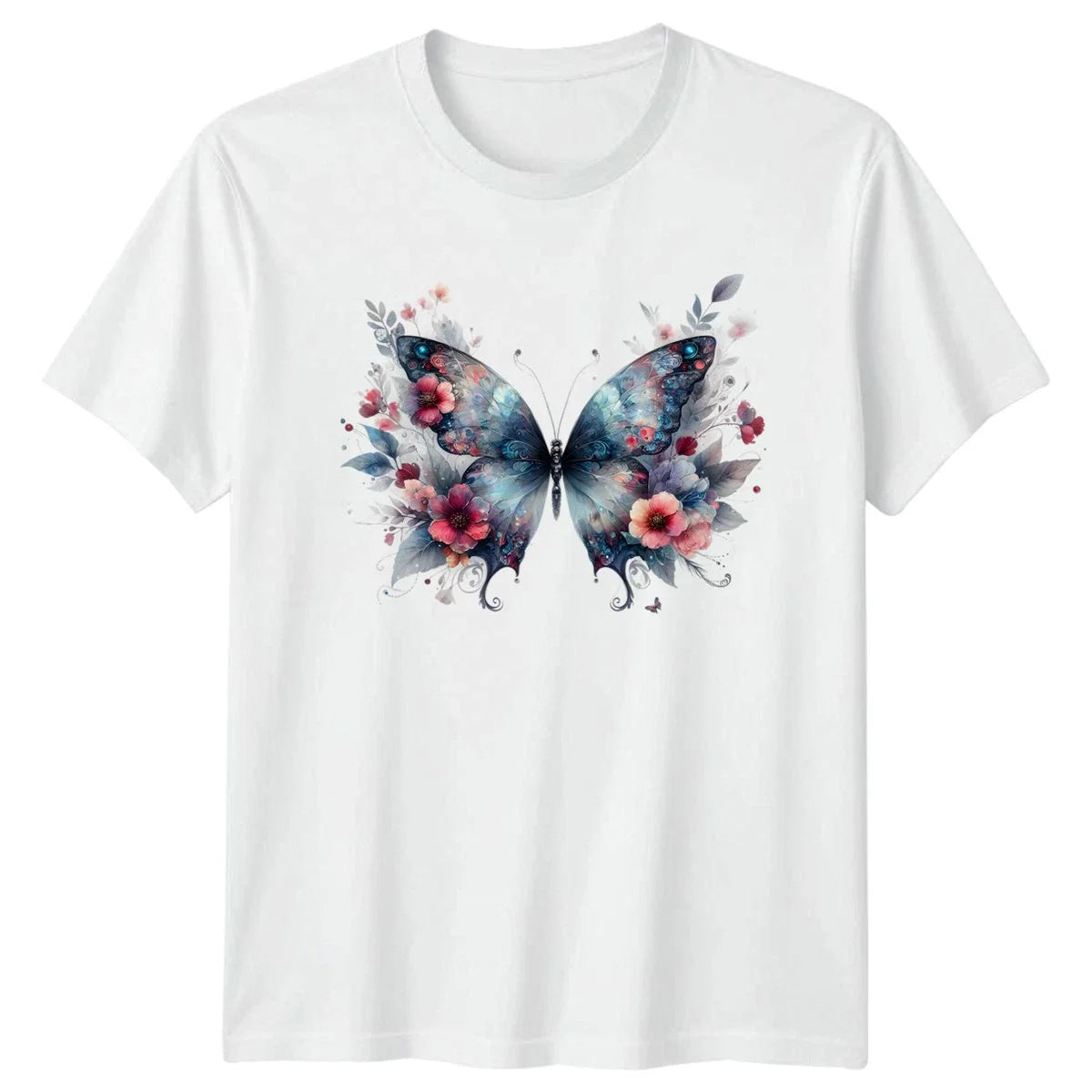 Enchanted Butterfly Floral Nature Mens Womens Graphic Tee Shirt Unisex T-shirt, Sweatshirt, Hoodie, Long Sleeve Tee - T-Shirt, Sweatshirt, Hoodie