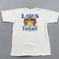 Vintage Lane's Tavern Shirt Mens Medium White Stafford England Graphic Tee 1991 Unisex T-shirt, Sweatshirt, Hoodie, Long Sleeve Tee - T-Shirt, Sweatshirt, Hoodie
