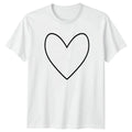 Simple Hand Drawn Heart Outline T-Shirt Minimalist Art Love Valentines Day Gift Unisex T-shirt, Sweatshirt, Hoodie, Long Sleeve Tee - T-Shirt, Sweatshirt, Hoodie