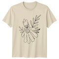 Minimalist Hand Drawn Floral Botanical T-Shirt Botanical Illustration Floral Unisex T-shirt, Sweatshirt, Hoodie, Long Sleeve Tee - T-Shirt, Sweatshirt, Hoodie