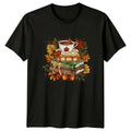 Cozy Autumn Vibes And Stack T-Shirt Book Lover Academia Seasonal Fall Unisex T-shirt, Sweatshirt, Hoodie, Long Sleeve Tee - T-Shirt, Sweatshirt, Hoodie