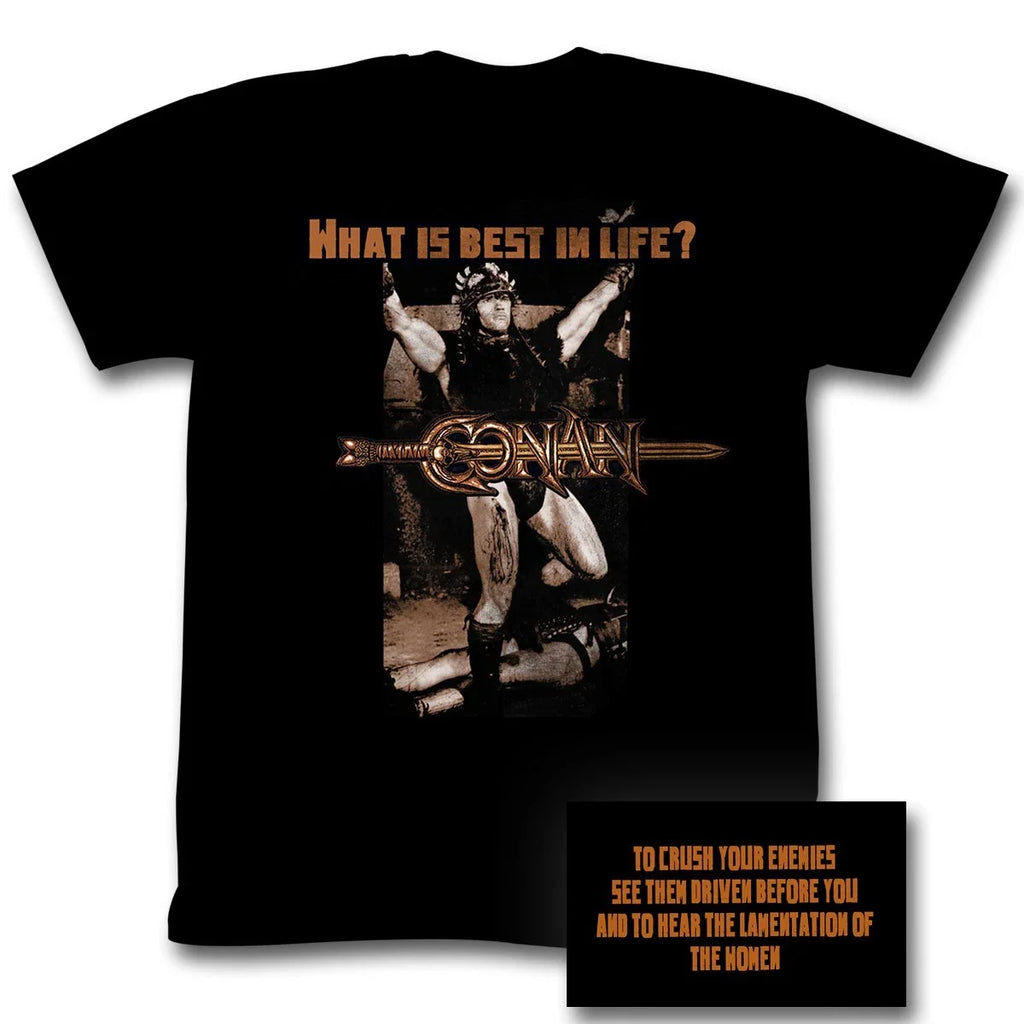 Conan T-Shirt What Is Best In Life Black T-Shirt Unisex T-shirt, Sweatshirt, Hoodie, Long Sleeve Tee - T-Shirt, Sweatshirt, Hoodie