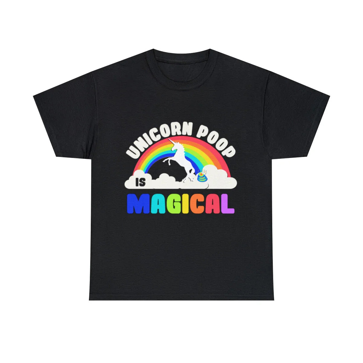 Unicorn Poop Is Magical Graphic Tee Shirt, S-5XL Unisex T-shirt, Sweatshirt, Hoodie, Long Sleeve Tee - T-Shirt, Sweatshirt, Hoodie