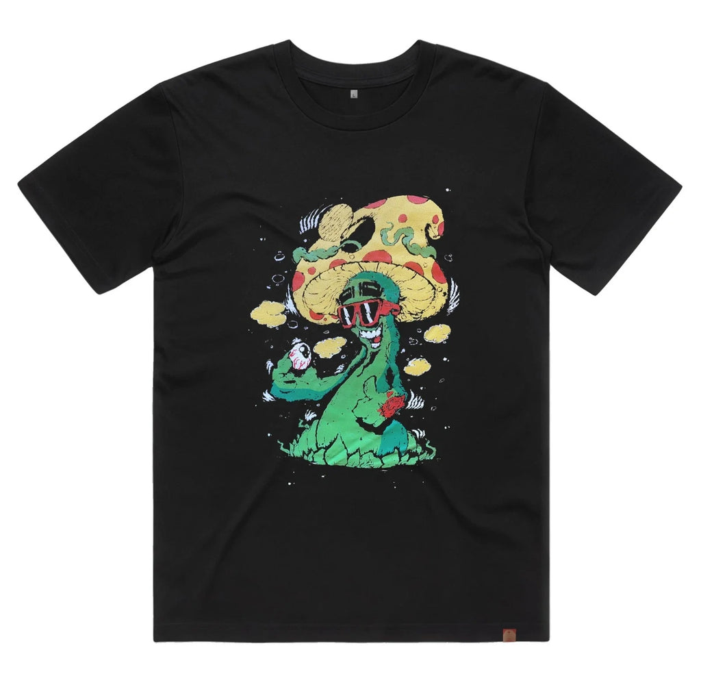 Groovy Trippy Mushroom T-Shirt  Premium Organic Cotton Artistic Tee - Size L Unisex T-shirt, Sweatshirt, Hoodie, Long Sleeve Tee - T-Shirt, Sweatshirt, Hoodie