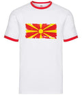 Macedonia Grunge Stile Bandiera - Uomo Suoneria - Paese Viaggio Bandiere Casa Unisex T-shirt, Sweatshirt, Hoodie, Long Sleeve Tee - T-Shirt, Sweatshirt, Hoodie