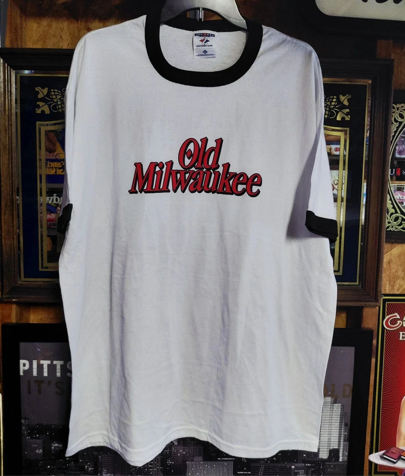 Old Milwaukee Beer Men's Vintage 90s Promo Graphic Print Shirt Size XL Unisex T-shirt, Sweatshirt, Hoodie, Long Sleeve Tee - T-Shirt, Sweatshirt, Hoodie