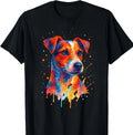 Colorful Jack Russell Watercolor Splash Art T-Shirt  Vibrant Dog Lover Gift Tee Unisex T-shirt, Sweatshirt, Hoodie, Long Sleeve Tee - T-Shirt, Sweatshirt, Hoodie