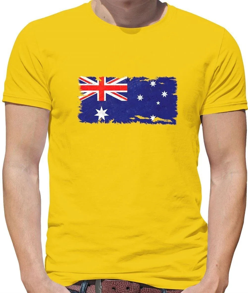 Australien Grunge Flagge - Herren T-Shirt - Australische Flaggen Canberra Oz Unisex T-shirt, Sweatshirt, Hoodie, Long Sleeve Tee - T-Shirt, Sweatshirt, Hoodie