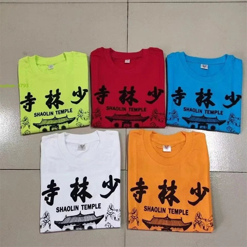 Kids&adult Shaolin Temple Cotton T-shirts Martial Arts Chinese Kung Fu Costumes Unisex T-shirt, Sweatshirt, Hoodie, Long Sleeve Tee - T-Shirt, Sweatshirt, Hoodie