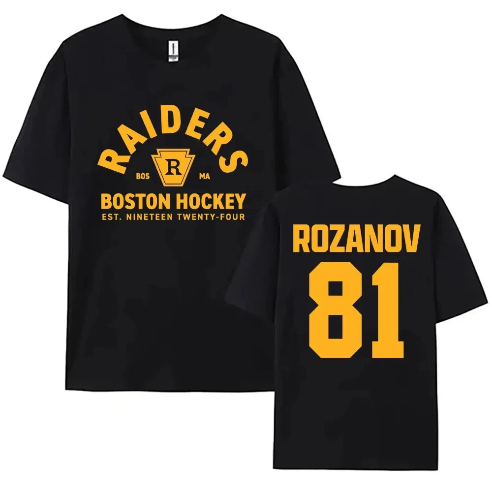 Heated Rivalry Rozanov 81 T-Shirt Boston Raiders TV Series Cotton Unisex UK Unisex T-shirt, Sweatshirt, Hoodie, Long Sleeve Tee - T-Shirt, Sweatshirt, Hoodie