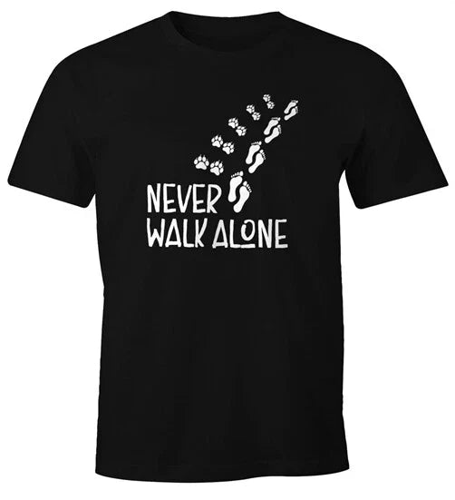 Men's Never Walk Alone Dog Paws Dog Paws Paw Prints T-Shirt Unisex T-shirt, Sweatshirt, Hoodie, Long Sleeve Tee - T-Shirt, Sweatshirt, Hoodie