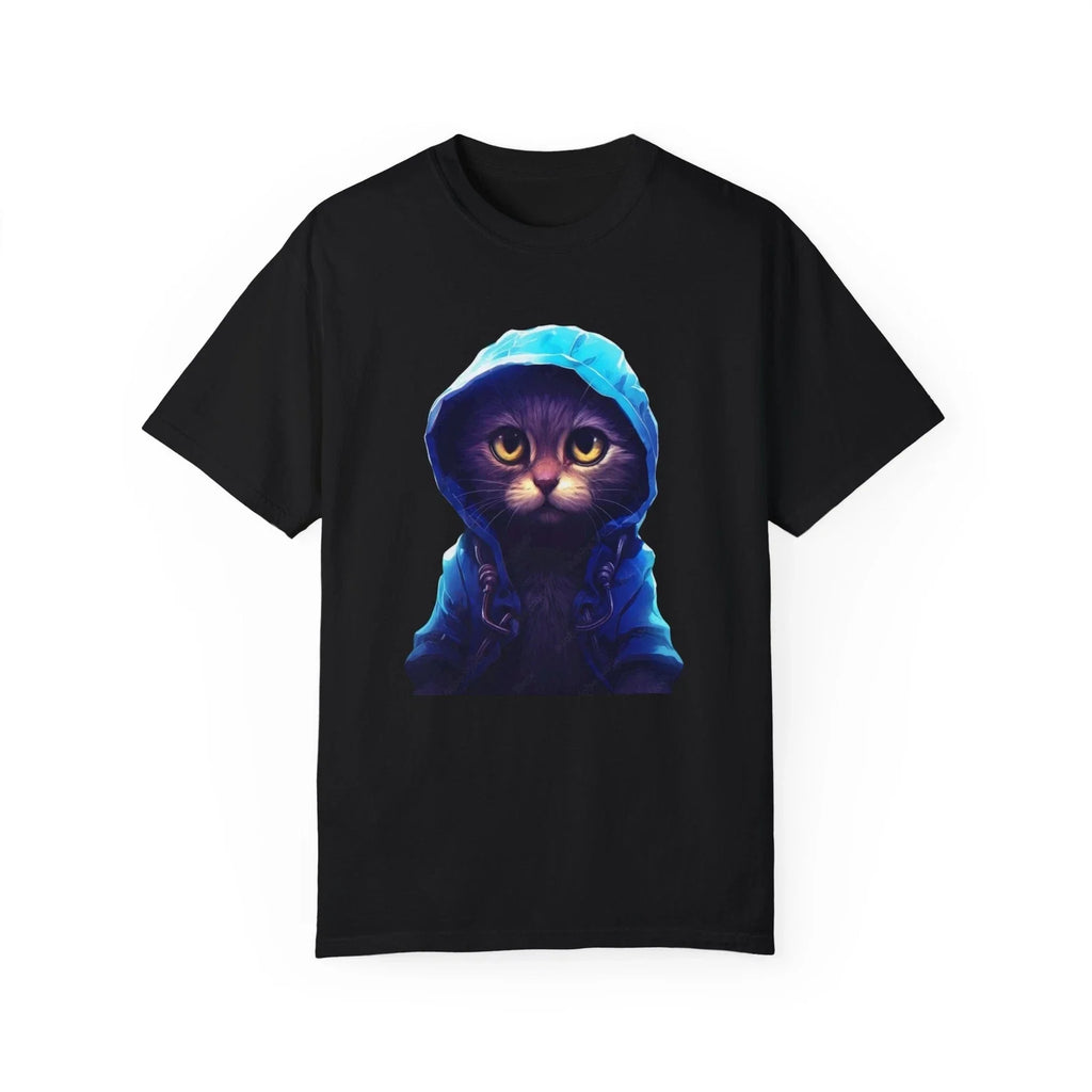 Cool Cat in Hoodie T-Shirt, Unisex Tee, Cat Lover Gift, Cute Animal Apparel, Unisex T-shirt, Sweatshirt, Hoodie, Long Sleeve Tee - T-Shirt, Sweatshirt, Hoodie