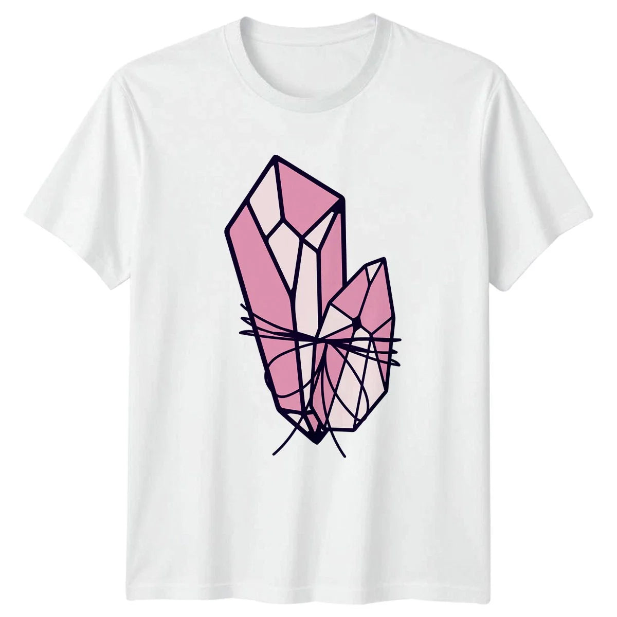Pink Crystal Healing Gemstone T-Shirt Boho Aesthetic Spiritual Birthday Gift Unisex T-shirt, Sweatshirt, Hoodie, Long Sleeve Tee - T-Shirt, Sweatshirt, Hoodie