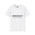 'DEMOCRACY' Design, Terms and Conditions, Modern Typography, Political Tee Unisex T-shirt, Sweatshirt, Hoodie, Long Sleeve Tee - T-Shirt, Sweatshirt, Hoodie