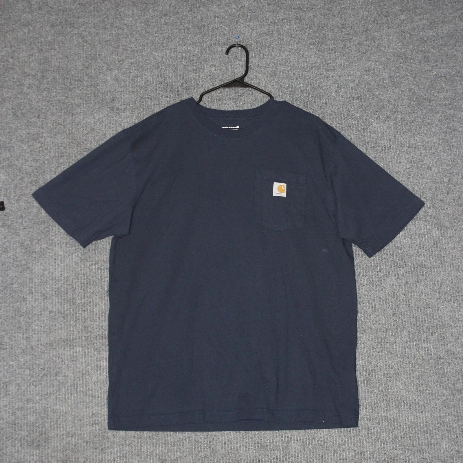 Carhartt T Shirt Mens L Navy Blue Loose Fit Workwear Pocket Durable Heavy Duty Unisex T-shirt, Sweatshirt, Hoodie, Long Sleeve Tee - T-Shirt, Sweatshirt, Hoodie