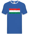 Hungry Grunge Style Flag - Contrast Men - Hungarian Budapest Travel Unisex T-shirt, Sweatshirt, Hoodie, Long Sleeve Tee - T-Shirt, Sweatshirt, Hoodie