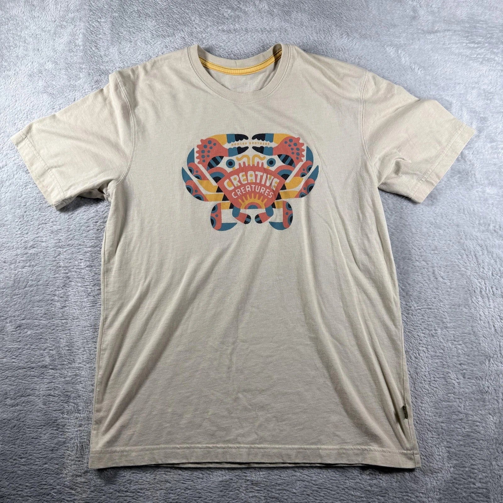 Howler Bros Shirt Mens Medium Beige Creative Creatures Crab Graphic Tee Ocean Unisex T-shirt, Sweatshirt, Hoodie, Long Sleeve Tee - T-Shirt, Sweatshirt, Hoodie