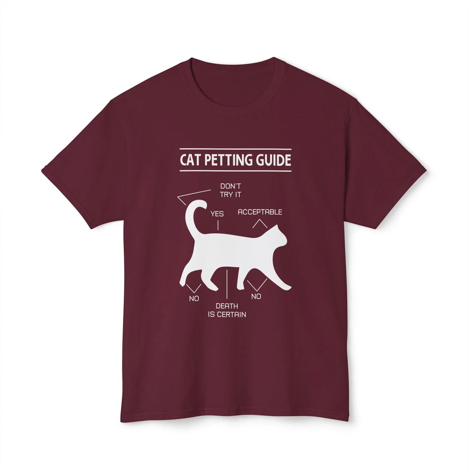 Cat Petting Guide T-Shirt, Cute Cat Lover Tee, Funny Cat Owner Shirt, Cat Mom Unisex T-shirt, Sweatshirt, Hoodie, Long Sleeve Tee - T-Shirt, Sweatshirt, Hoodie