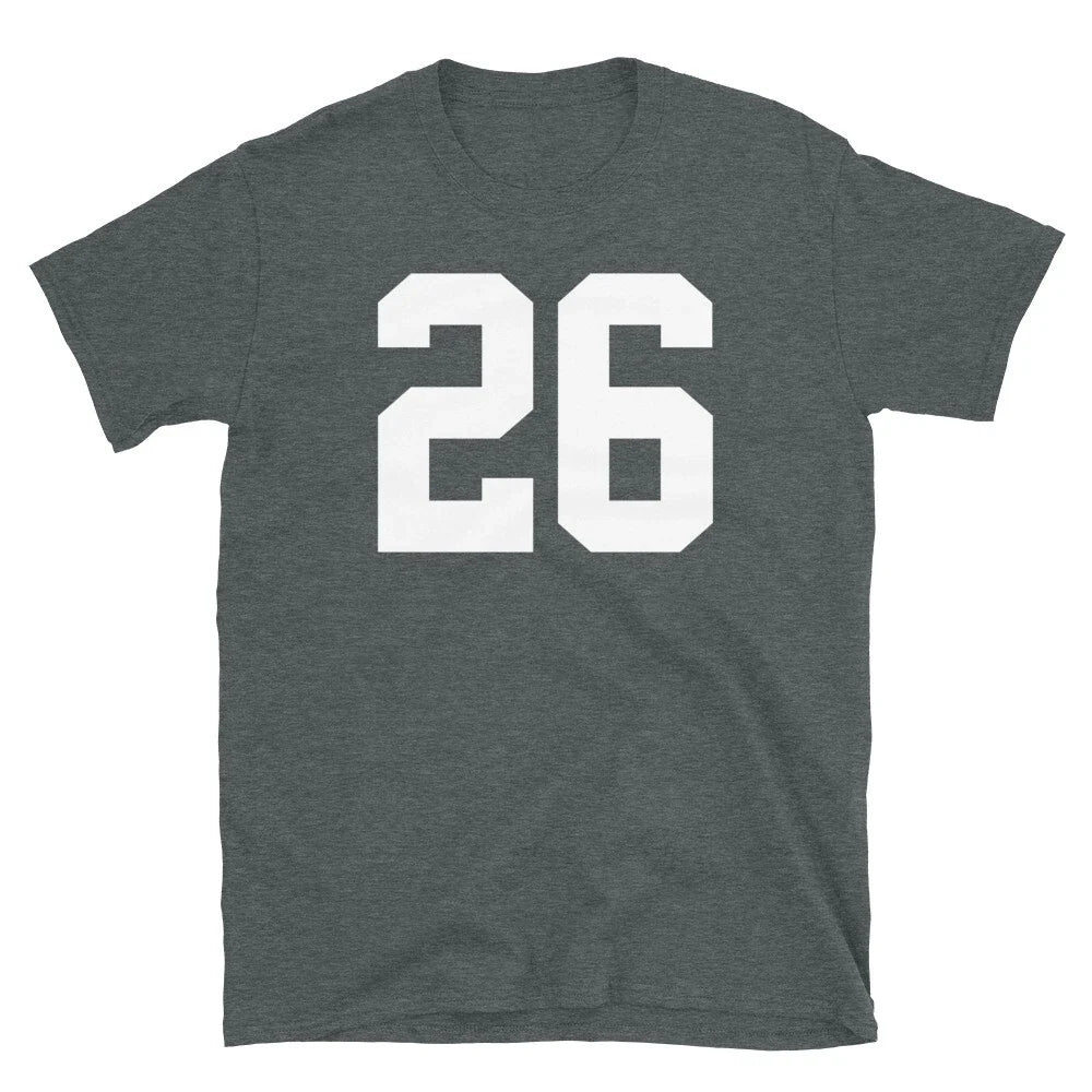 Team Uniform Jersey Number 26 Birthday Varsity Short-Sleeve Unisex T-Shirt Unisex T-shirt, Sweatshirt, Hoodie, Long Sleeve Tee - T-Shirt, Sweatshirt, Hoodie