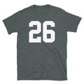 Team Uniform Jersey Number 26 Birthday Varsity Short-Sleeve Unisex T-Shirt Unisex T-shirt, Sweatshirt, Hoodie, Long Sleeve Tee - T-Shirt, Sweatshirt, Hoodie