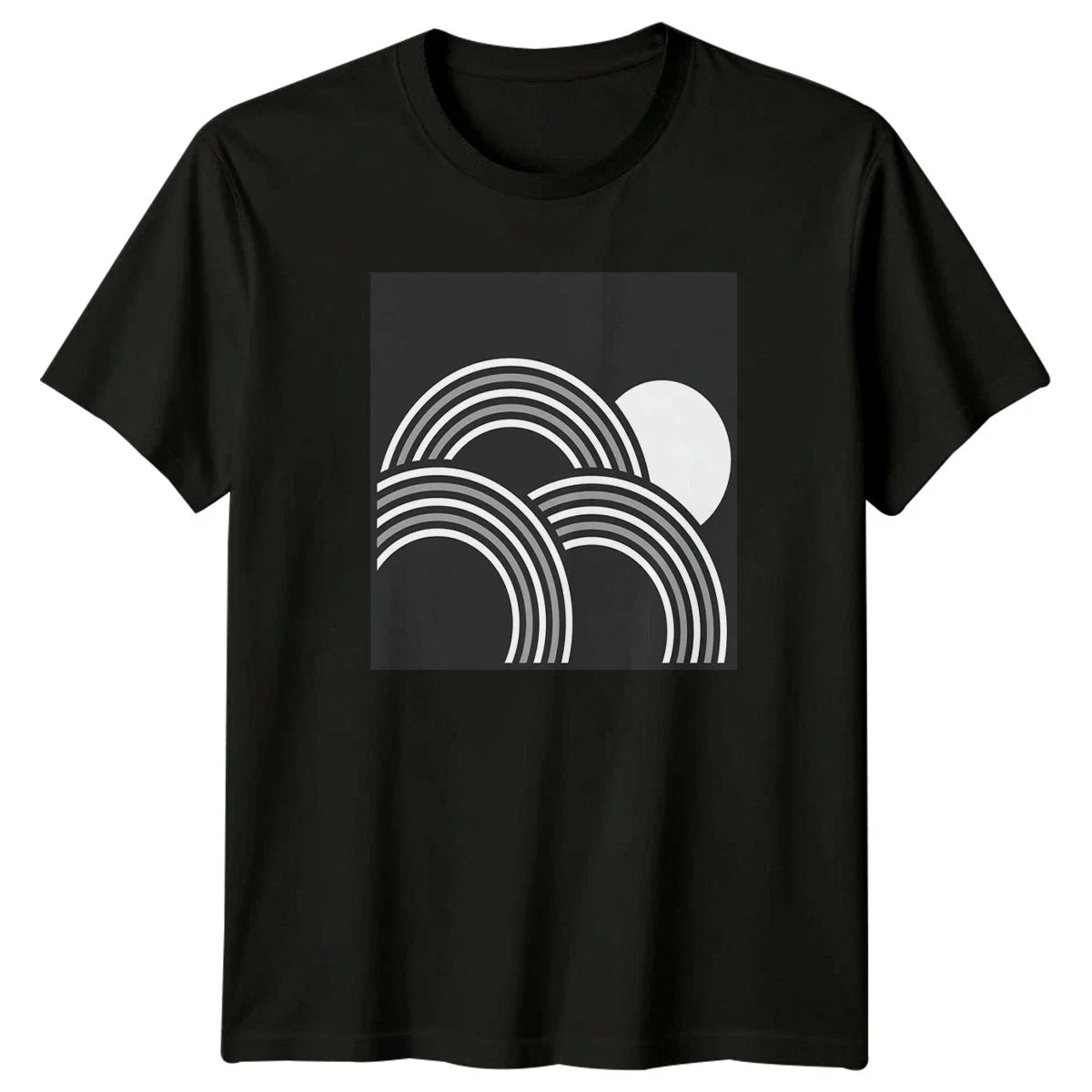Abstract Retro Geometric Rainbow T-Shirt Retro Rainbow Abstract Art Birthday Unisex T-shirt, Sweatshirt, Hoodie, Long Sleeve Tee - T-Shirt, Sweatshirt, Hoodie