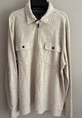 MENS LANDS END Beige Tan Collar  1/4 ZIP PULLOVER LONG SLEEVE SHIRT LARGE 42-44 Unisex T-shirt, Sweatshirt, Hoodie, Long Sleeve Tee - T-Shirt, Sweatshirt, Hoodie
