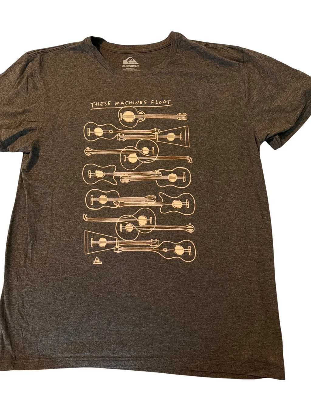 Quiksilver Modern Fit Graphic T Shirt These Machines Float Dark Gray Music Sz L Unisex T-shirt, Sweatshirt, Hoodie, Long Sleeve Tee - T-Shirt, Sweatshirt, Hoodie