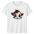 Cute Peeking Cow Womens T-Shirt Cow Animals Birthday Gift For Her Unisex T-shirt, Sweatshirt, Hoodie, Long Sleeve Tee - T-Shirt, Sweatshirt, Hoodie
