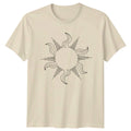 Minimalist Stylized Sun Engraving Line T-Shirt Celestial Body Aesthetic Art Unisex T-shirt, Sweatshirt, Hoodie, Long Sleeve Tee - T-Shirt, Sweatshirt, Hoodie
