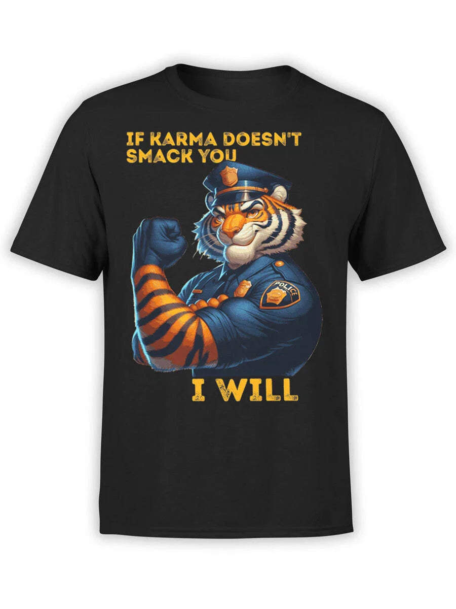 FANTUCCI Police T-Shirt Collection | Tiger Karma T-Shirt | Unisex Unisex T-shirt, Sweatshirt, Hoodie, Long Sleeve Tee - T-Shirt, Sweatshirt, Hoodie