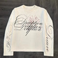 Y2K pure cotton calligraphy Long sleeve "Deception" graphic tee Unisex T-shirt, Sweatshirt, Hoodie, Long Sleeve Tee - T-Shirt, Sweatshirt, Hoodie