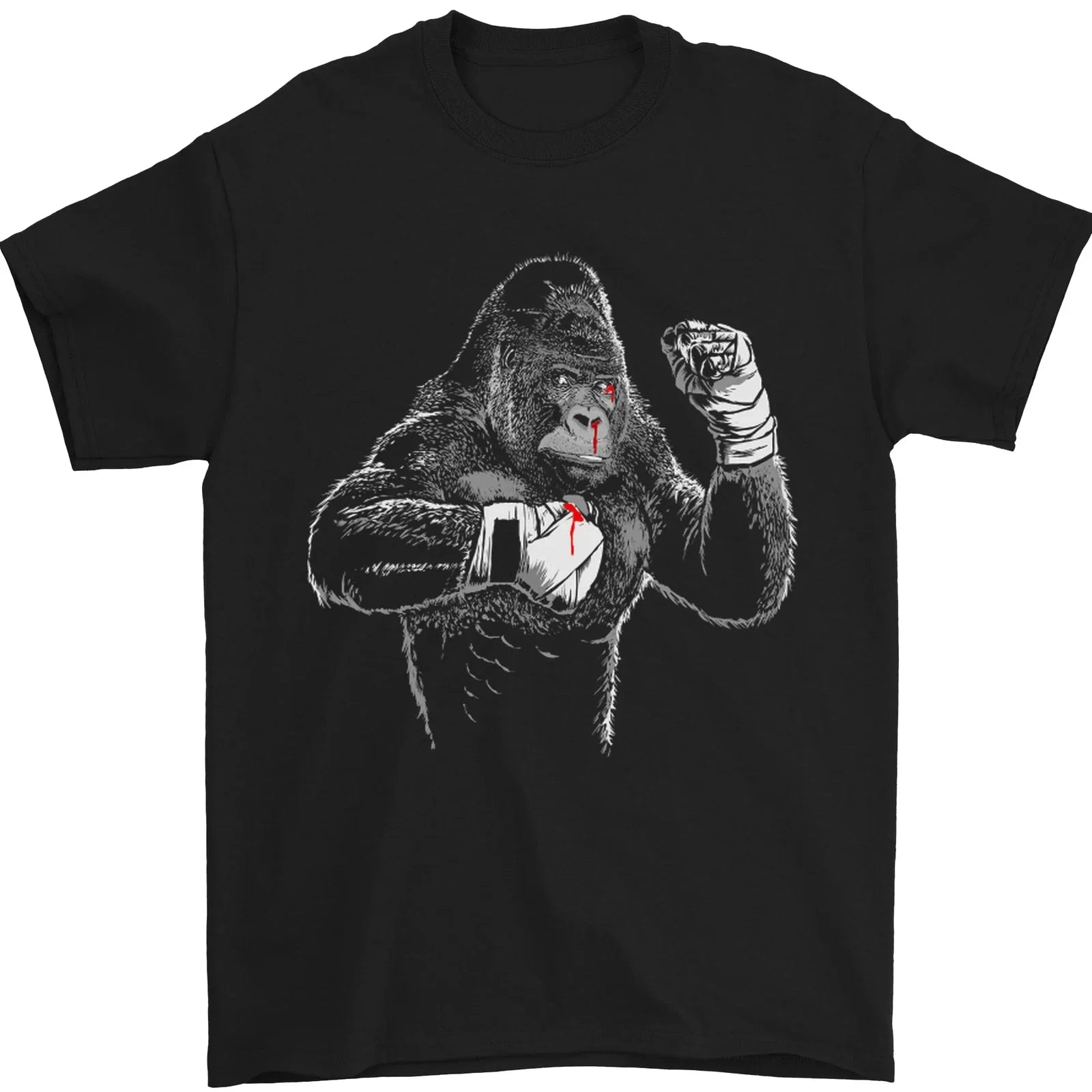 Boxing Gorilla MMA Mixed Martial Arts Boxer Mens T-Shirt 100% Cotton Unisex T-shirt, Sweatshirt, Hoodie, Long Sleeve Tee - T-Shirt, Sweatshirt, Hoodie