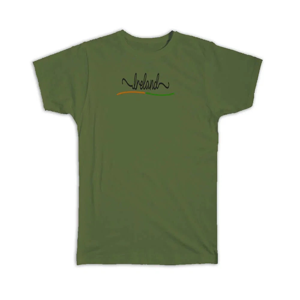 Gift T-Shirt : Ireland Flag Colors Irish Travel Expat Country Minimalist Unisex T-shirt, Sweatshirt, Hoodie, Long Sleeve Tee - T-Shirt, Sweatshirt, Hoodie