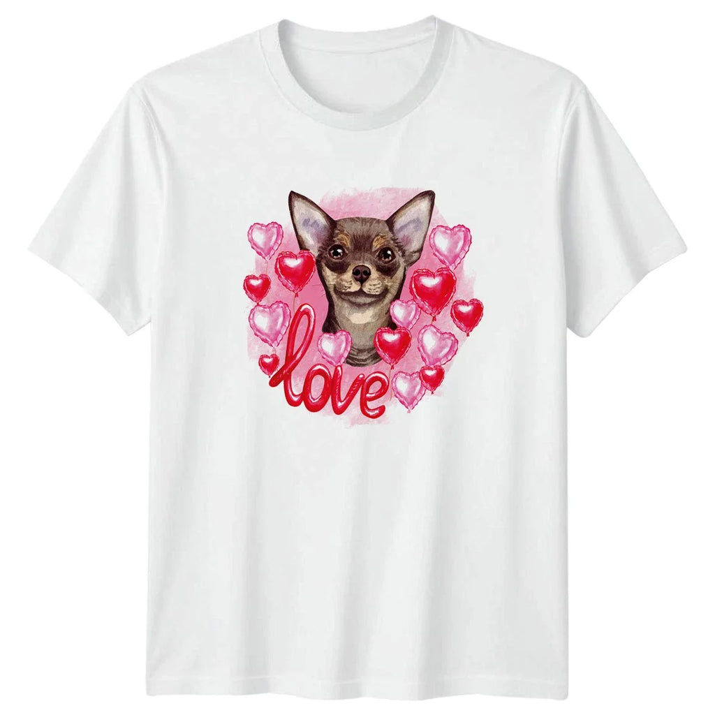 Cute Chihuahua Dog Love Heart Womens T-Shirt Dog Mom Pet Apparel Unisex T-shirt, Sweatshirt, Hoodie, Long Sleeve Tee - T-Shirt, Sweatshirt, Hoodie