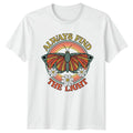 Always Find The Light T-Shirt Butterfly Flower Retro Nature Inspirational Unisex T-shirt, Sweatshirt, Hoodie, Long Sleeve Tee - T-Shirt, Sweatshirt, Hoodie