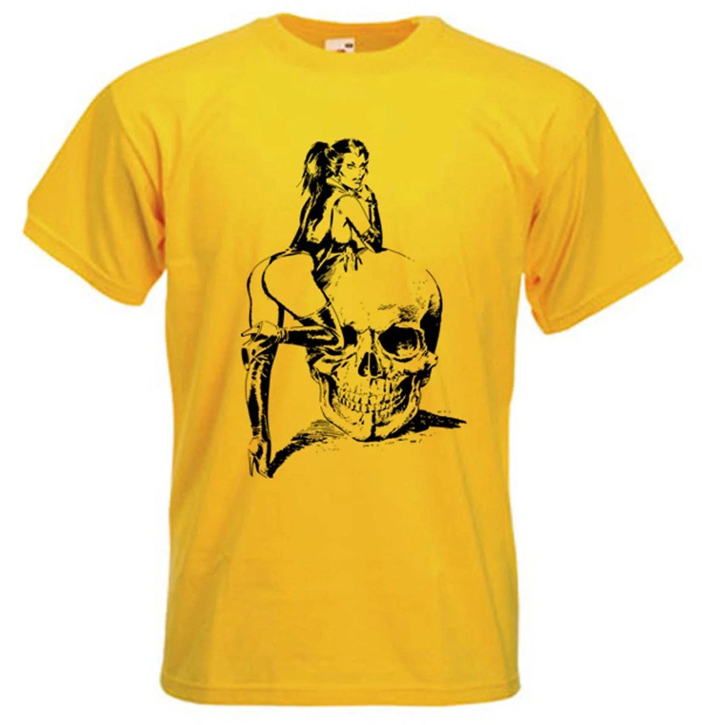 Skull Girls T-Shirt - Gothic Horror Biker Sexy Fetish - Choice of Colours Unisex T-shirt, Sweatshirt, Hoodie, Long Sleeve Tee - T-Shirt, Sweatshirt, Hoodie