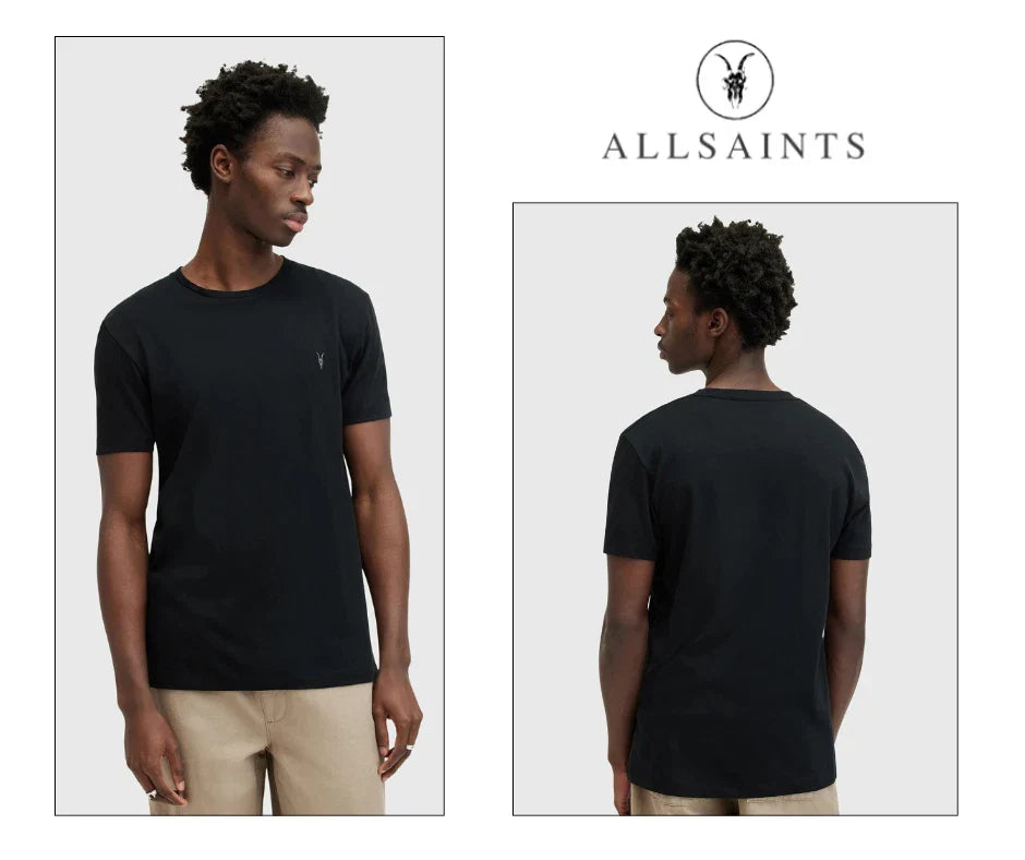 AllSaints Mens Tonic Black TShirt Crewneck Top SS Designer T Cotton Tee BNWT! Unisex T-shirt, Sweatshirt, Hoodie, Long Sleeve Tee - T-Shirt, Sweatshirt, Hoodie