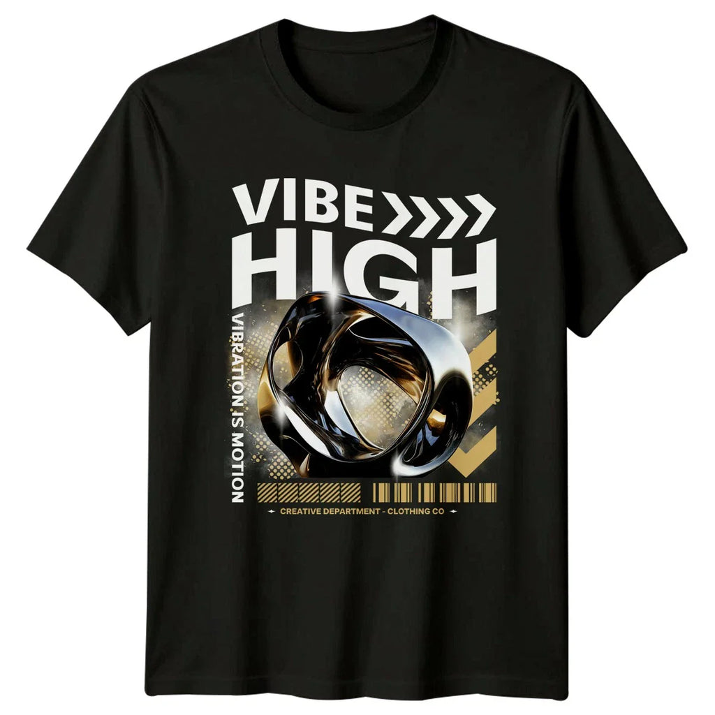 Vibe High Vibration Is Motion T-Shirt Y2K Aesthetic Gift For Him And Her Unisex T-shirt, Sweatshirt, Hoodie, Long Sleeve Tee - T-Shirt, Sweatshirt, Hoodie