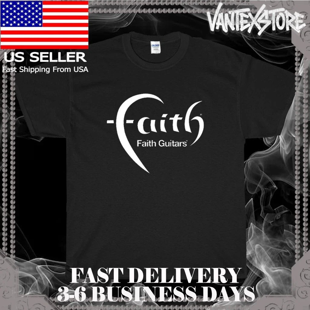 NEW SHIRT FAITH GUITAR LOGO MEN'S T-SHIRT FUNNY AMERICAN USA SIZE S-5XL Unisex T-shirt, Sweatshirt, Hoodie, Long Sleeve Tee - T-Shirt, Sweatshirt, Hoodie