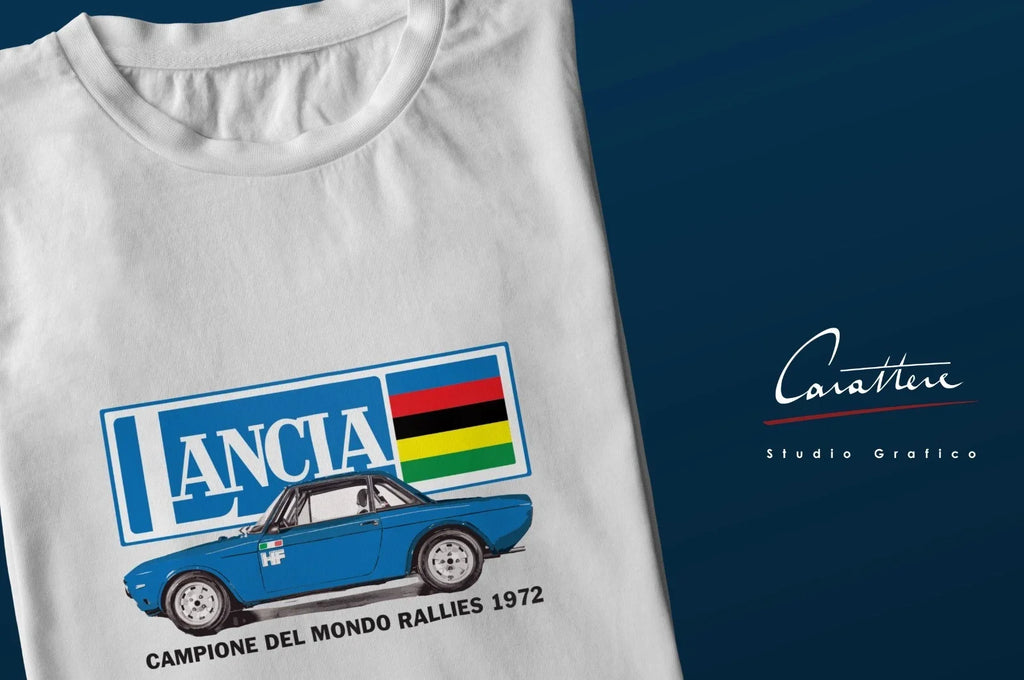 1972 LANCIA FULVIA WORLD RALLY RALLIES CHAMPION CAR JERSEY T-SHIRT blue Unisex T-shirt, Sweatshirt, Hoodie, Long Sleeve Tee - T-Shirt, Sweatshirt, Hoodie