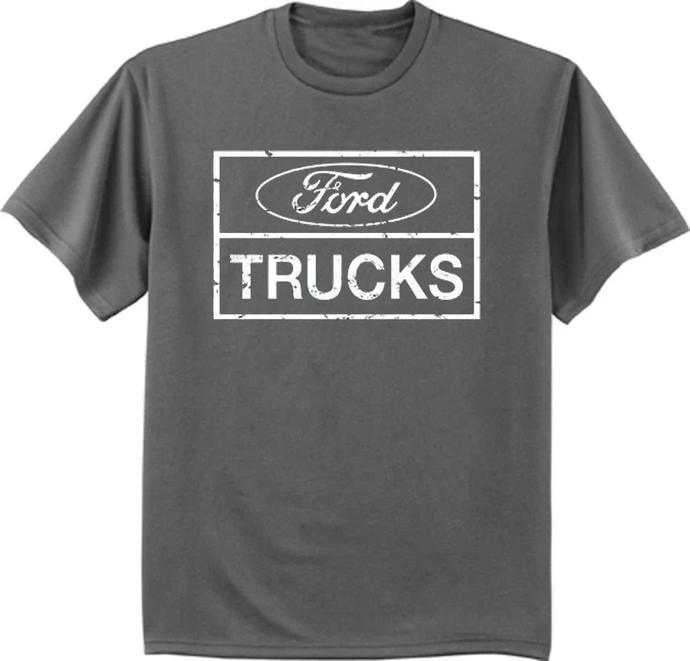 Ford Trucks sign logo white design gray men's size tee shirt t-shirt Unisex T-shirt, Sweatshirt, Hoodie, Long Sleeve Tee - T-Shirt, Sweatshirt, Hoodie