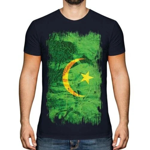Mauritania Men's Grunge Flag Muritan T-Shirt M ?R? T? Ny ? Agawec Unisex T-shirt, Sweatshirt, Hoodie, Long Sleeve Tee - T-Shirt, Sweatshirt, Hoodie