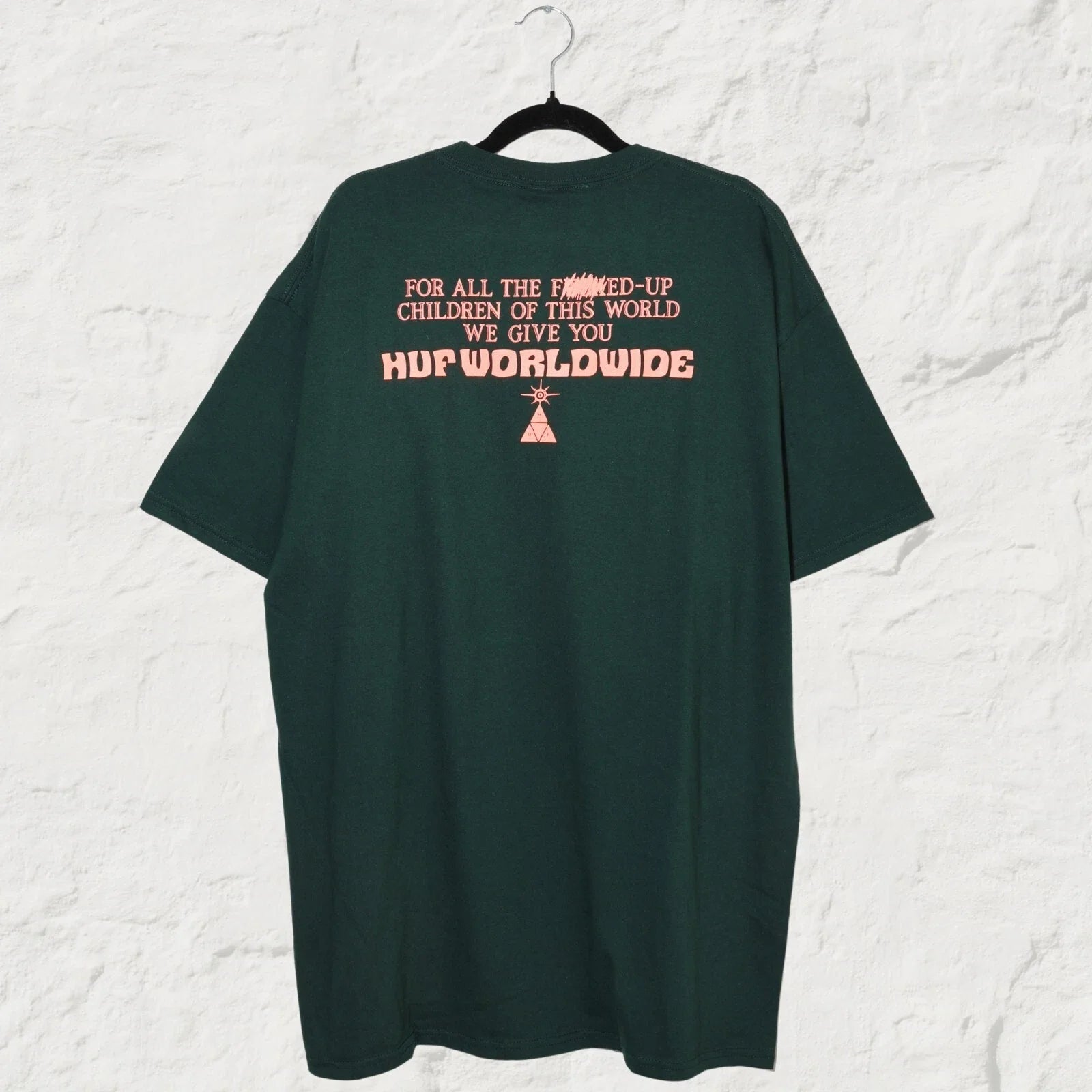 HUF We Give You Graphic T Shirt Dark Green Skate Streetwear Tee XL Unisex T-shirt, Sweatshirt, Hoodie, Long Sleeve Tee - T-Shirt, Sweatshirt, Hoodie