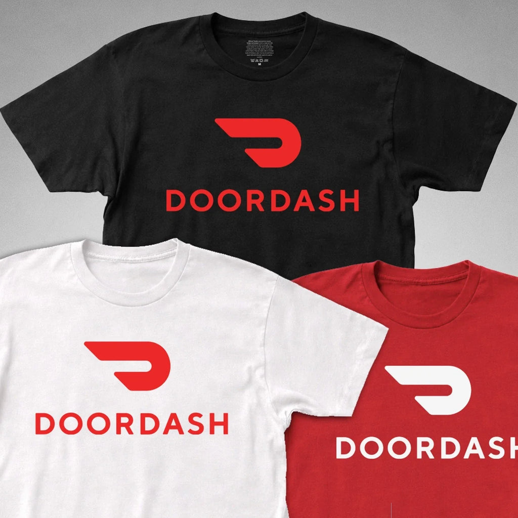 DoorDash T-Shirt tee Food Delivery Driver Door Dash Service Grocery Groceries Unisex T-shirt, Sweatshirt, Hoodie, Long Sleeve Tee - T-Shirt, Sweatshirt, Hoodie