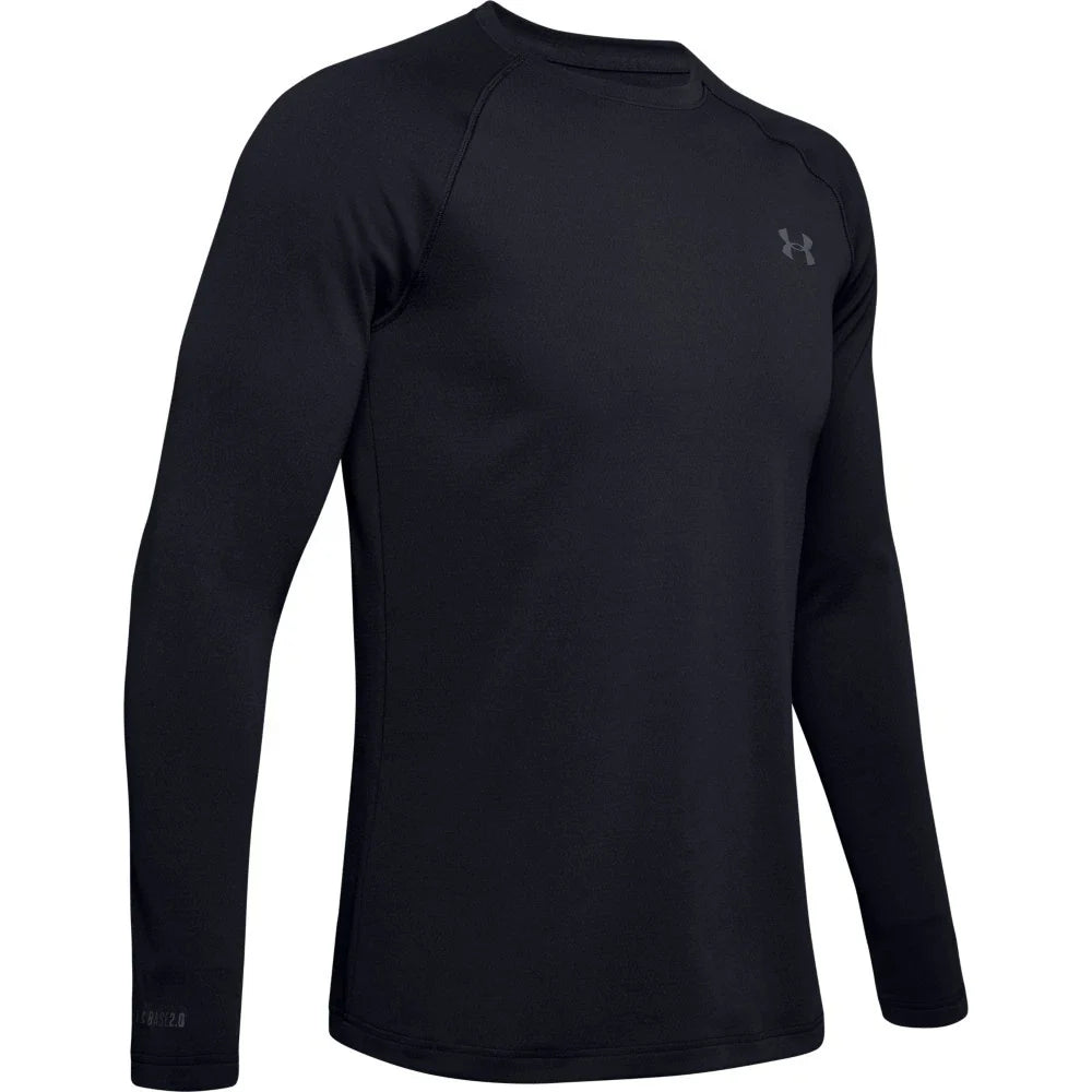 Under Armour 1343244 Men's Black UA ColdGear Base 2.0 Baselayer Shirt, X-Large Unisex T-shirt, Sweatshirt, Hoodie, Long Sleeve Tee - T-Shirt, Sweatshirt, Hoodie